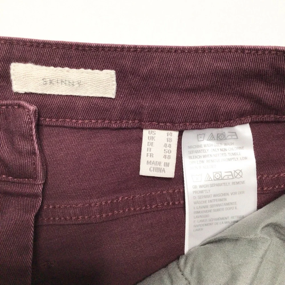 LOGO by Lori Goldstein Skinny Raw Side Hem Jeans Size 14 - Picture 6 of 10